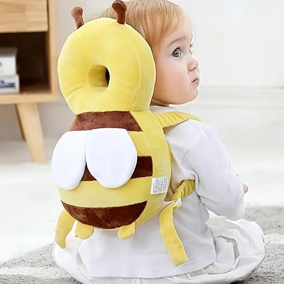 Yellow Bee-Shaped Baby Head Protector Cushion for 6–24 Months