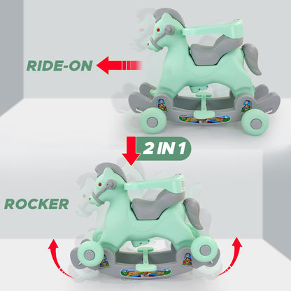 2-in-1 Horse Rider Toy | Rock & Ride for Kids
