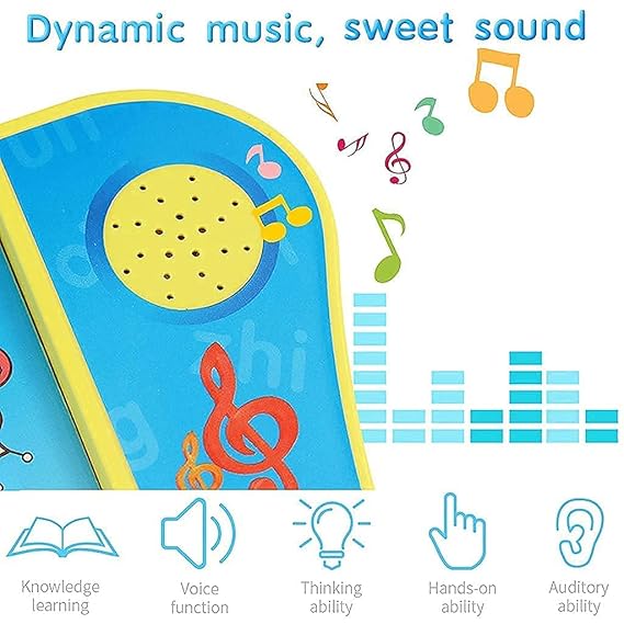 Interactive Sound Book for Kids  – Learn Alphabets, Numbers, Shapes & Phonics | Educational Talking Book with Music & Touch Features
