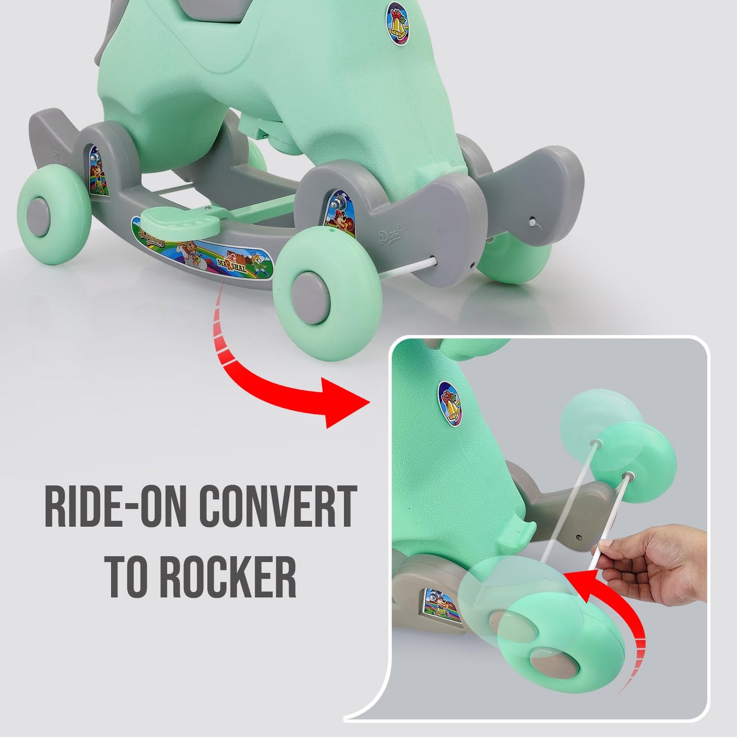 2-in-1 Horse Rider Toy | Rock & Ride for Kids