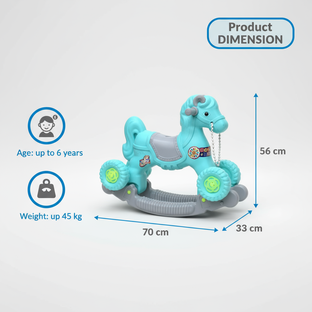 2-in-1 Horse Rider Toy | Rock & Ride for Kids