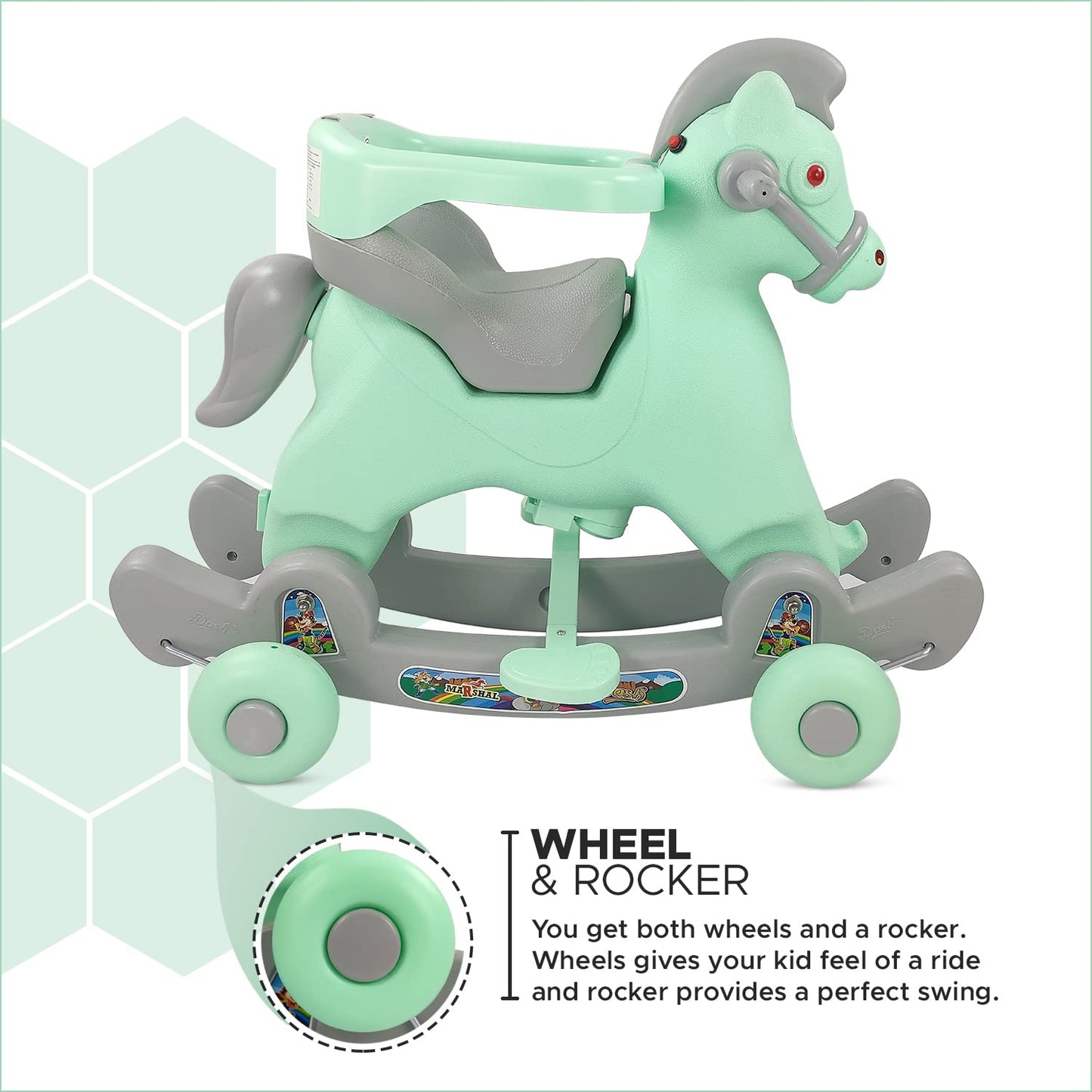 2-in-1 Horse Rider Toy | Rock & Ride for Kids
