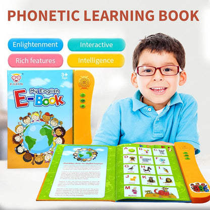 Interactive Sound Book for Kids  – Learn Alphabets, Numbers, Shapes & Phonics | Educational Talking Book with Music & Touch Features